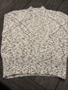 LOFT Cream Speckled Knit Sweater Vest